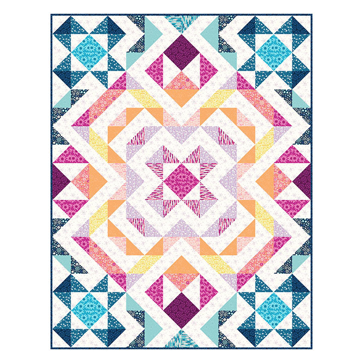 Free Equinox quilt pattern featuring Arcadia