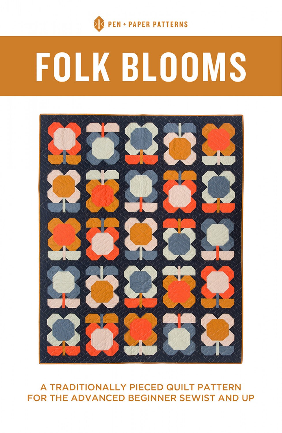 Folk Blooms quilt pattern