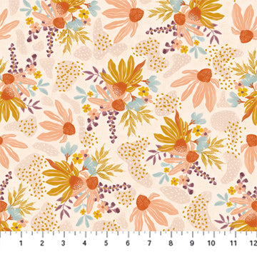 Thicket & Bramble - Floral on peach