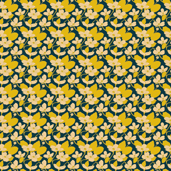 Bramble & Bloom - Dogwood on Navy