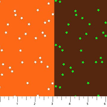 Sweet Treats - stars on orange (glow-in-the-dark)