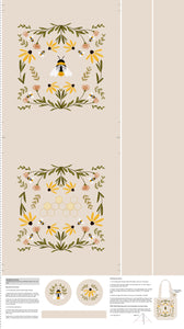 Humblebee - Canvas tote bag panel