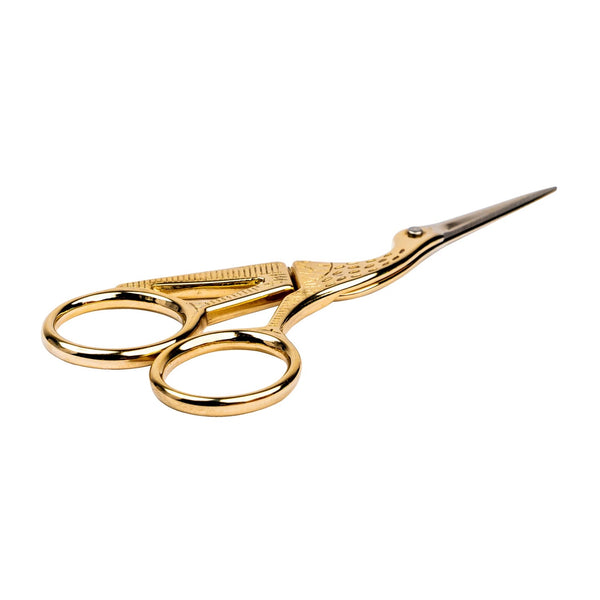 Gold Stork embroidery scissors