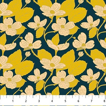 Bramble & Bloom - Dogwood on Navy