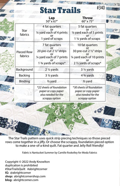 Star Trails quilt pattern