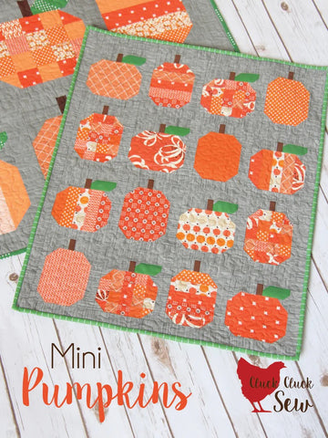 Mini Pumpkins wall quilt pattern