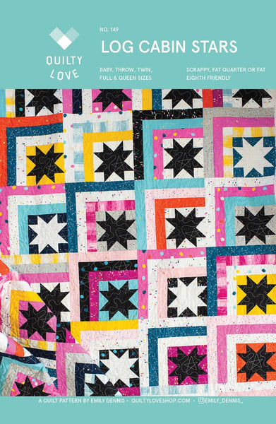 Log Cabin Stars quilt pattern