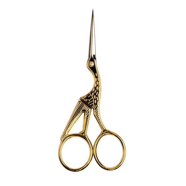 Gold Stork embroidery scissors
