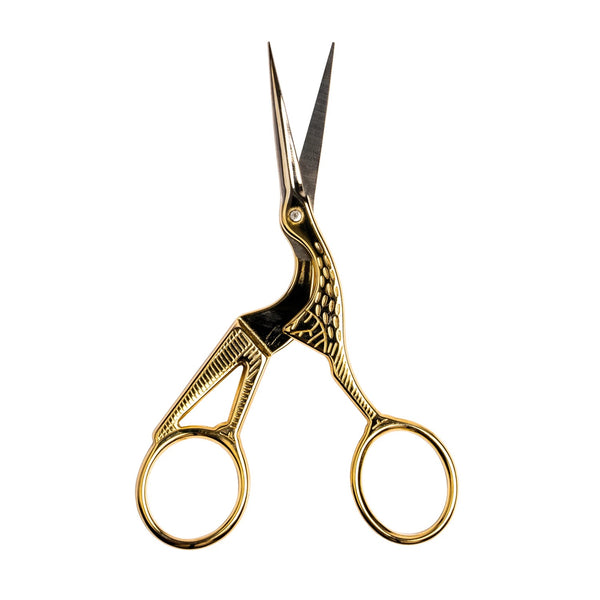 Gold Stork embroidery scissors