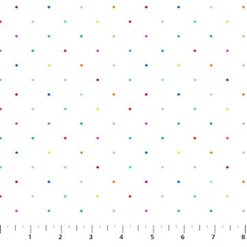 Dovetail by FIGO - ditsy dots on white