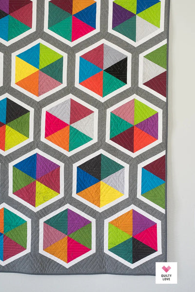Triangle Hexies quilt pattern