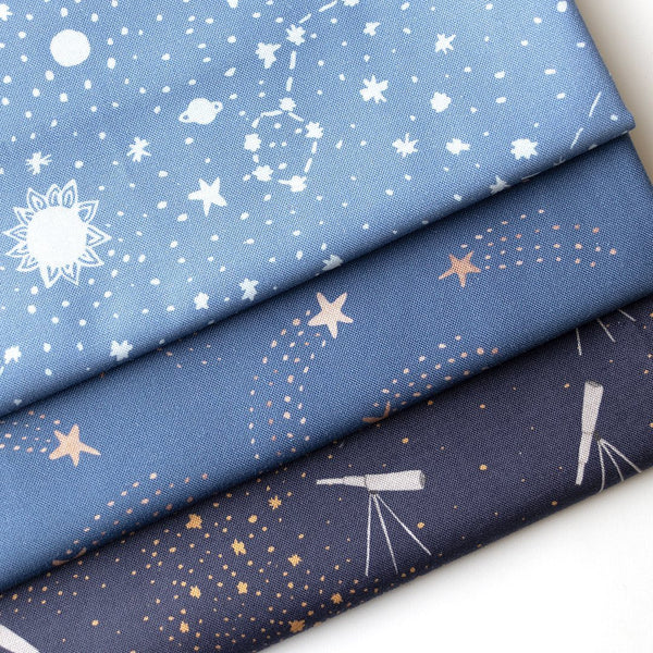 Galaxies - Constellations on blue