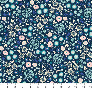 Arcadia - Wildflowers in Navy
