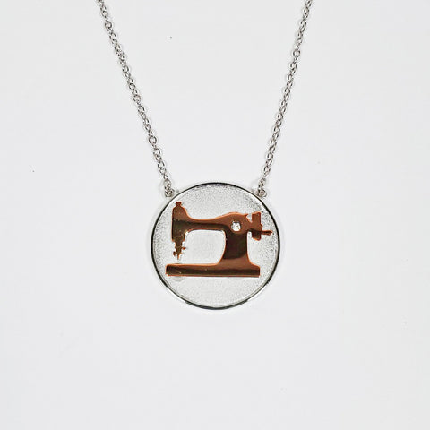Sewing machine coin necklace