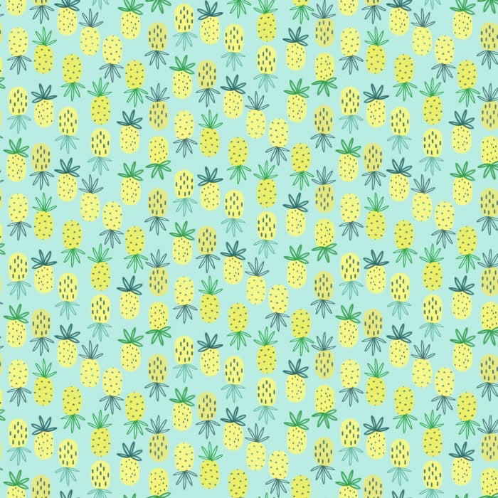 Pineapples in aqua by Dear Stella