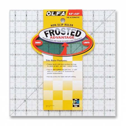 9.5" square frosted non-slip ruler - OLFA