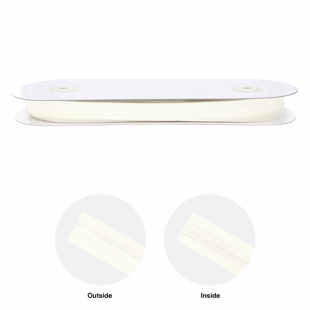 Extra Wide (16mm) Double Fold Bias Tape - Ivory