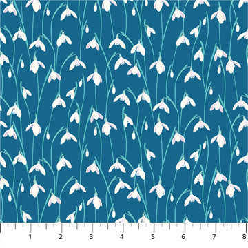 Arcadia - Snowdrops in Teal