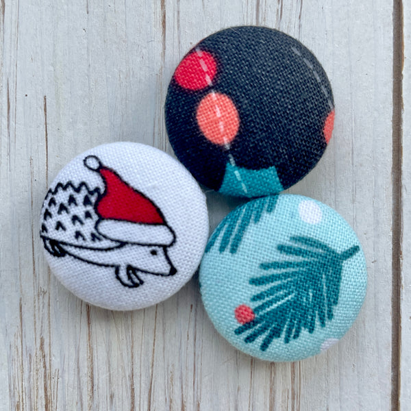 Christmas Button magnets - set of three