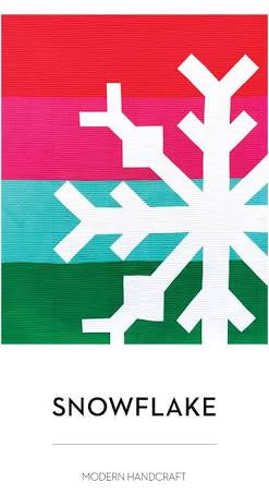Snowflake quilt kit with Peppermint by FIGO