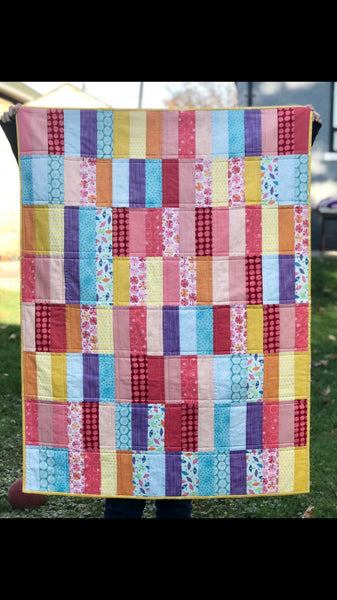 Bright Baby quilt - 36 x 48"