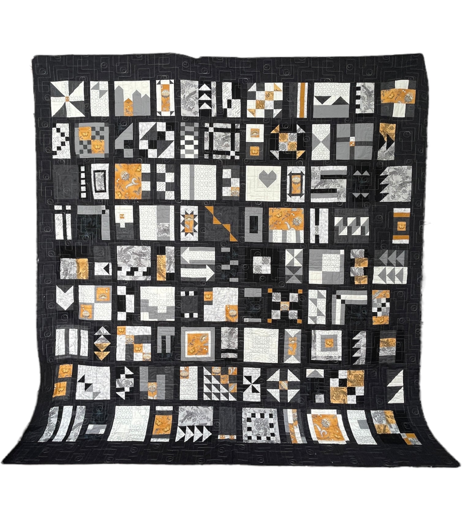 Kinship Fushion sampler quilt - 92x96” (queen)